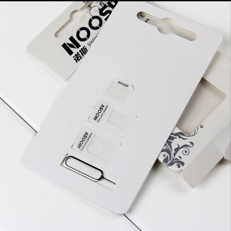 GROSIR NANO SIM ADAPTER NOSSY ORIGINAL JARUM SET LENGKAP BUKA KARTU SIM HP