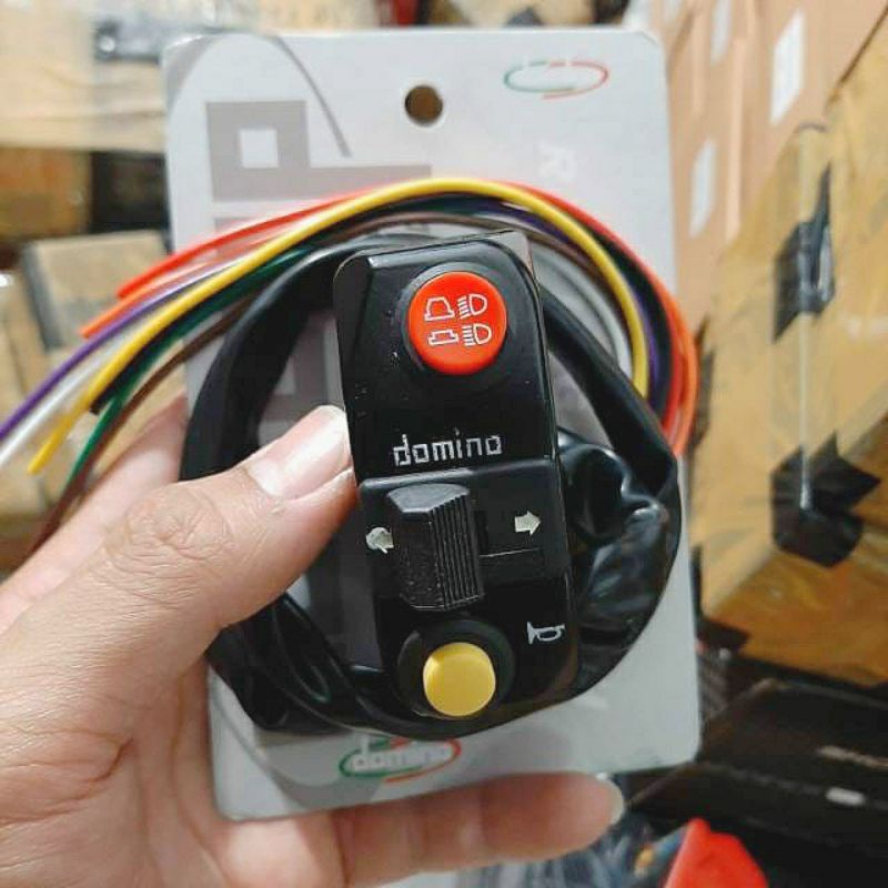 holder saklar kiri domino 3 tombol universal