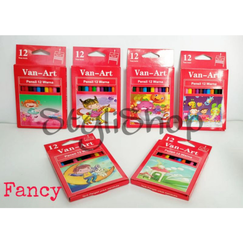 Pensil Gambar Kecil 12 Warna, Classic Colour Pencils, Pensil Warna-Fancy