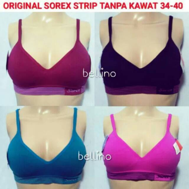 BH SOREX 65003 / BRA SOREX STRIP TANPA KAWAT 34-40