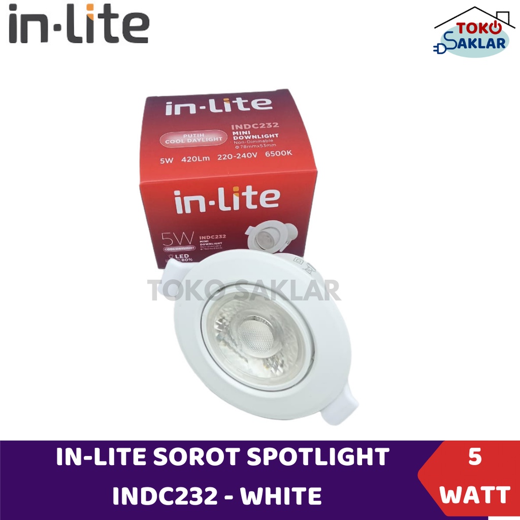 Inlite Downlight LED Spotlight / Lampu Sorot LED 5Watt INDC232