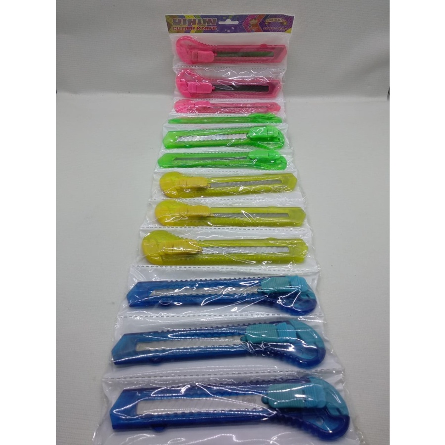 Cutter Besar Pisau Bening Big Knife Plastik Kuat Murah Tajam Sharp Strong Durable High Quality HQ