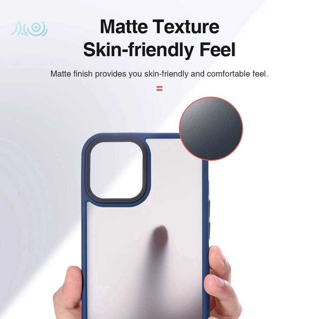 Metal Button Skin Case iPhone 11 12 Pro Max Shock Casing iPhone XS MAX XR X 8 7 Plus SE 2020 11 Pro max  Matte Translucent case anti-fingerprint