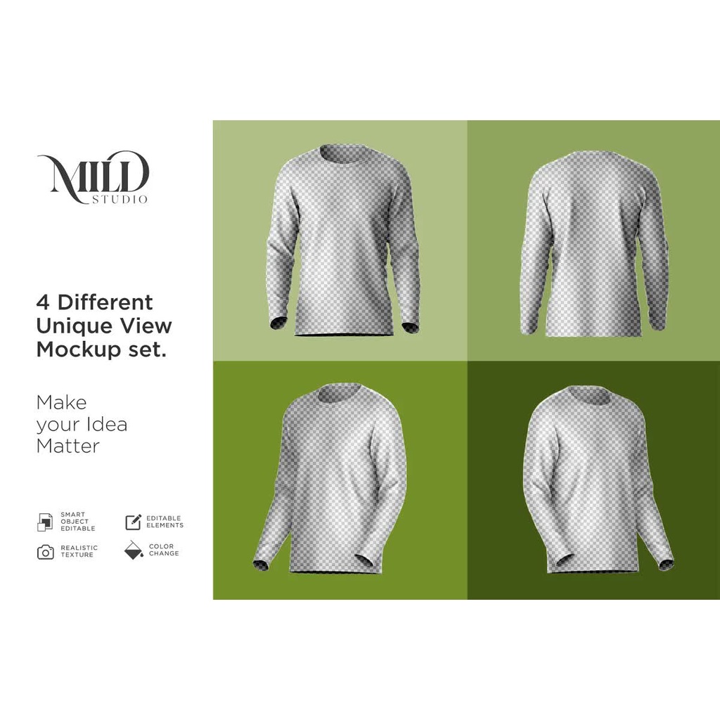Long Sleeve Jersey Set Mockup - Adobe Photoshop