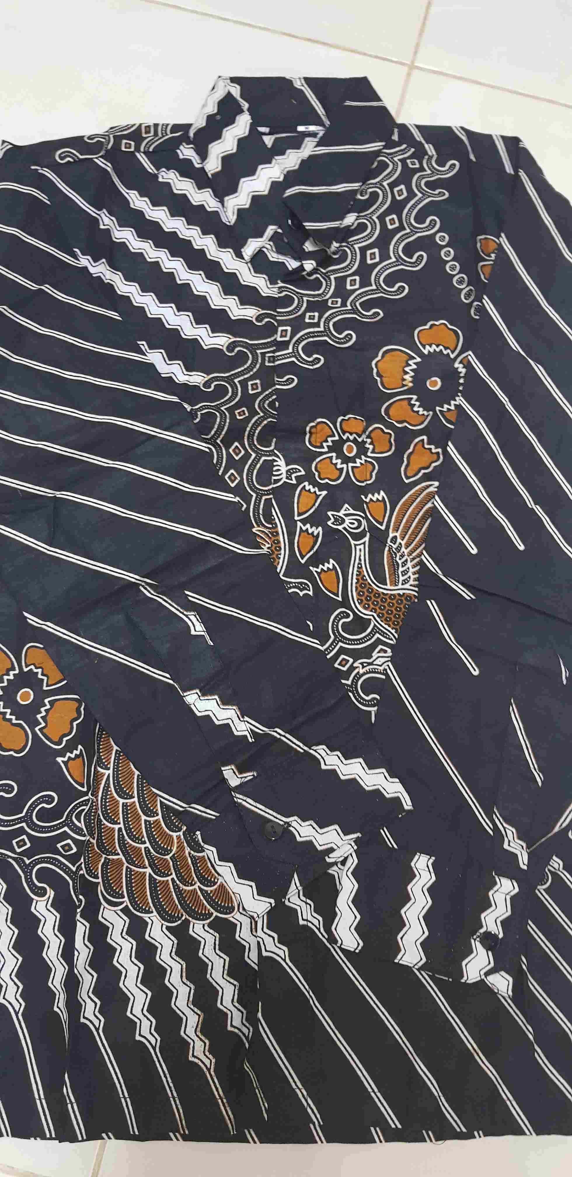 Kemeja Batik Pria Lengan Panjang M L Xl Xxl Seragam