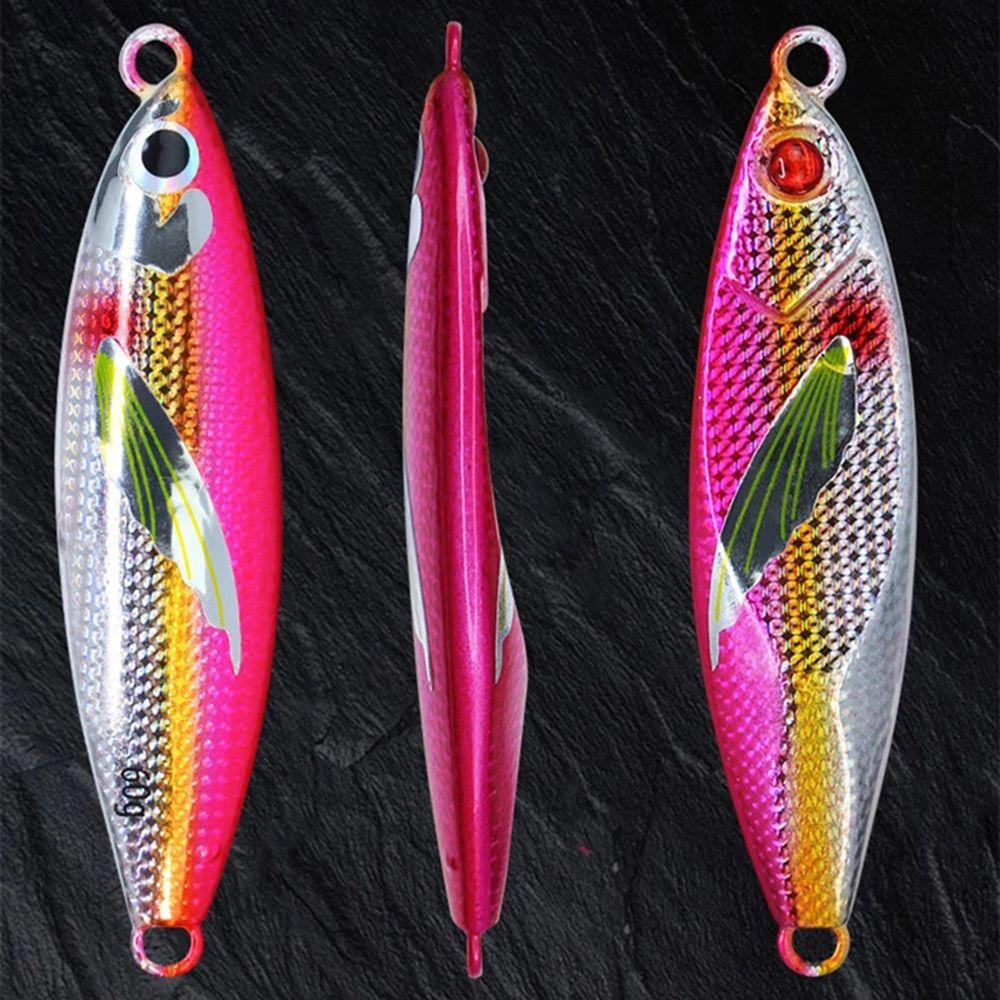 TOP 40g 60g 80g 100g Logam Metal Jig Bass Hook Memimpin Pengecoran Bersinar Slow Jigging Memancing Umpan