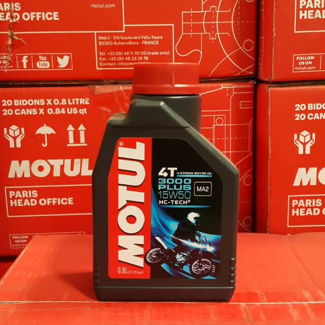 OLI MESIN MOTOR MOTUL 3000 PLUS 15W-50 800 ML