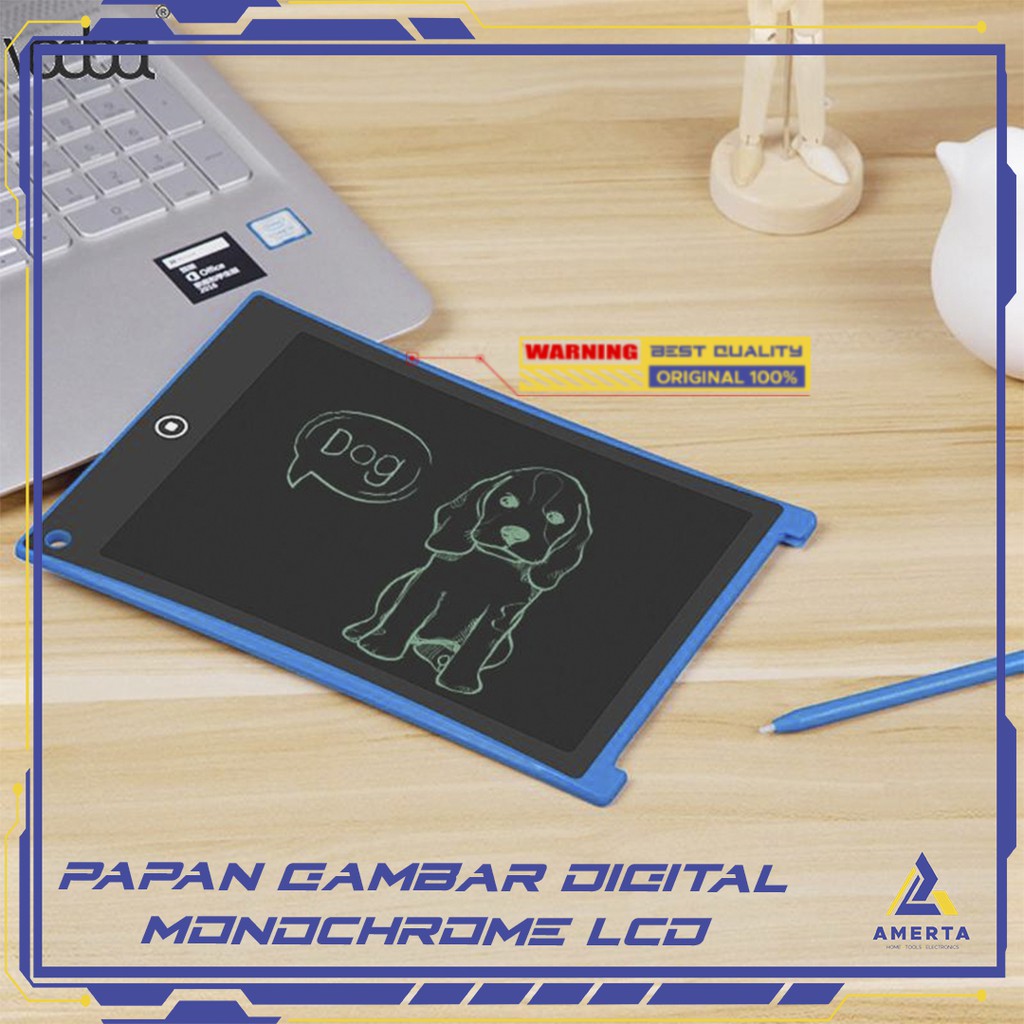 Papan Gambar Digital Monochrome LCD Drawing Graphics Tablet 8.5 Inch