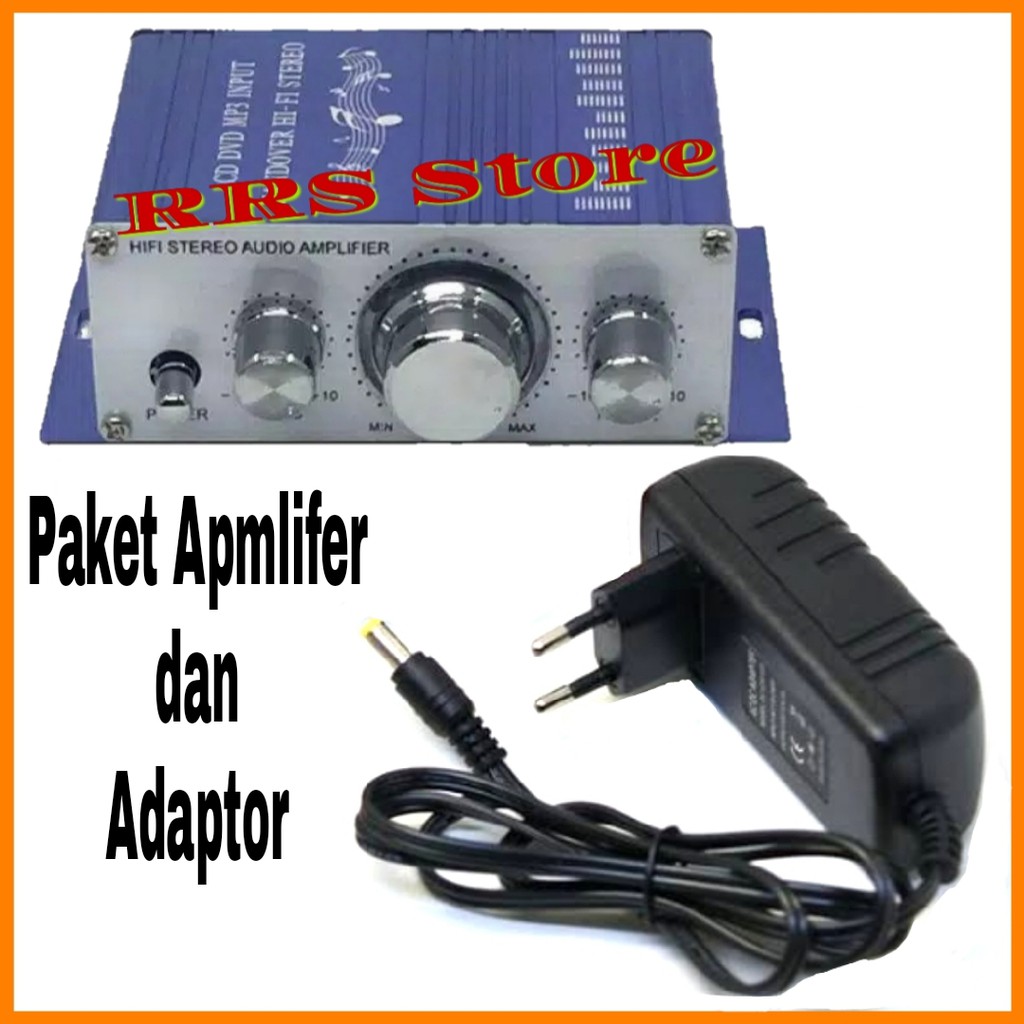 Ampli mini amplifier speaker amplier 20w Satu paket amplifer dan adaptor Lepy hi fi stereo amplifier