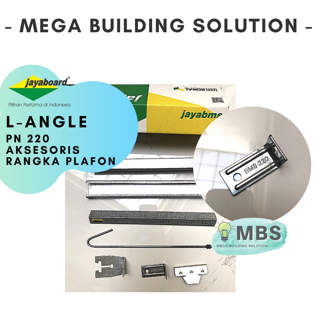 L-Angle Clip Jayaboard PN 220 - Rangka Akustik Clip Suspension Bracket