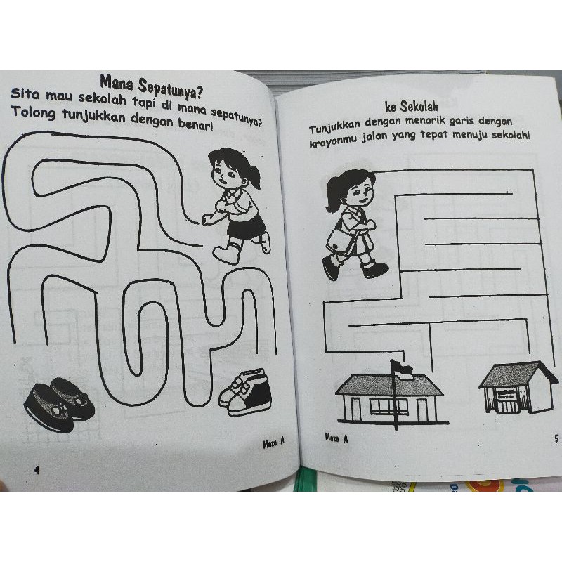 Buku Mengerjakan Maze / Buku Mencari Jejak - SERBA JAYA