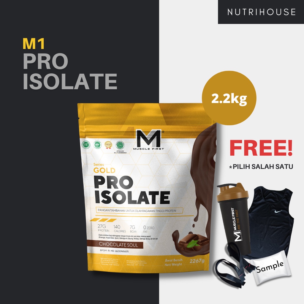 Jual Muscle First M1 Pro Isolate Protein 5LB 2,3kg Whey Isolate M1 Gold ...