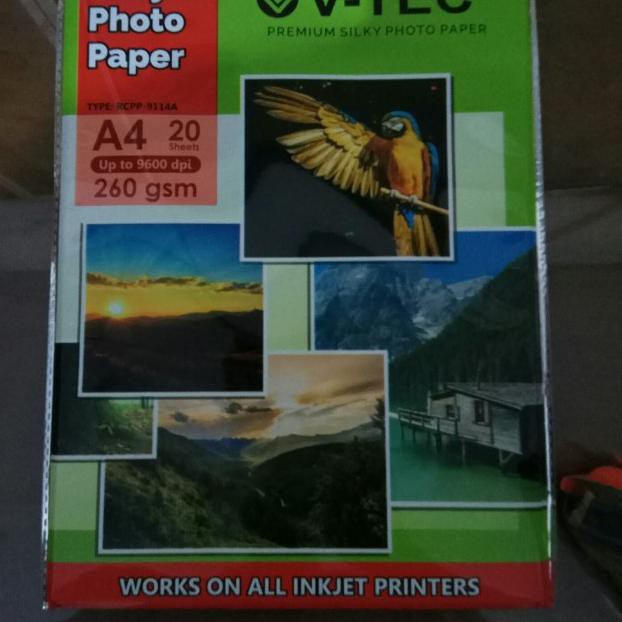 

✫ V-Tech Premium Silky Photo Paper A4 260 gram A4 20 Lembar ✻