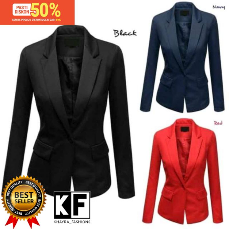 Blazer wanita kantor/Jas korea cewe/Blazer jas terbaru semi formal