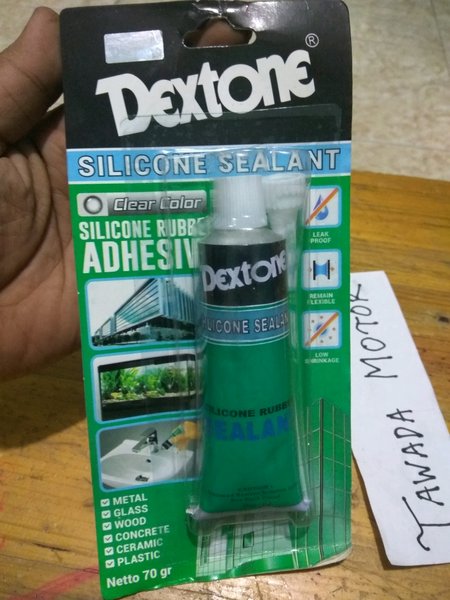 LEM DEXTONE SILICON SEALANT UNTUK LEM KACA SILICON RUBBER WARNA Bening 70gr