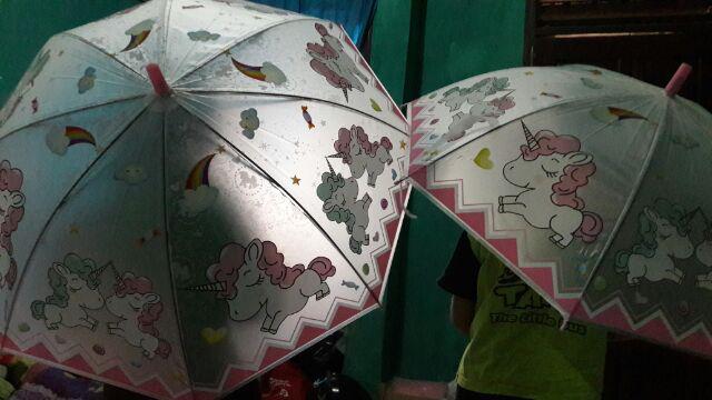 Payung Anak Unicorn/payung Karakter Kuda Pony