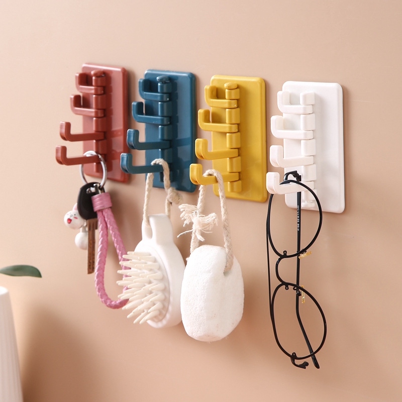 1Pcs Kitchen Wall Hanging Hooks / ABS Creative Hook Storage Racks/ Nail-Free Door Hooks For Towel Kitchen Gadget Space Saving Hook Hanger