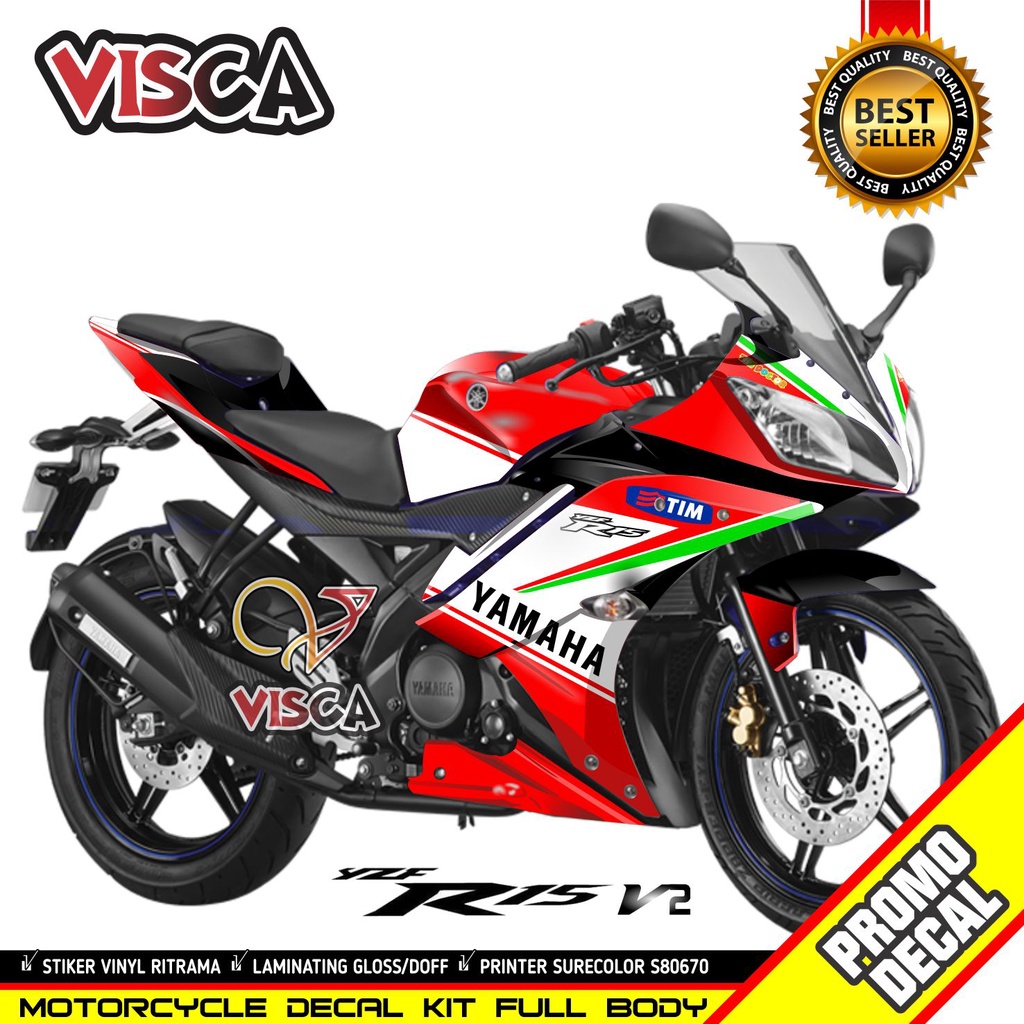 Decal R15 V2 Full Body Stiker R15 V2 Striping R15 V2 Sticker R15 V2 Full Blok motif ducati