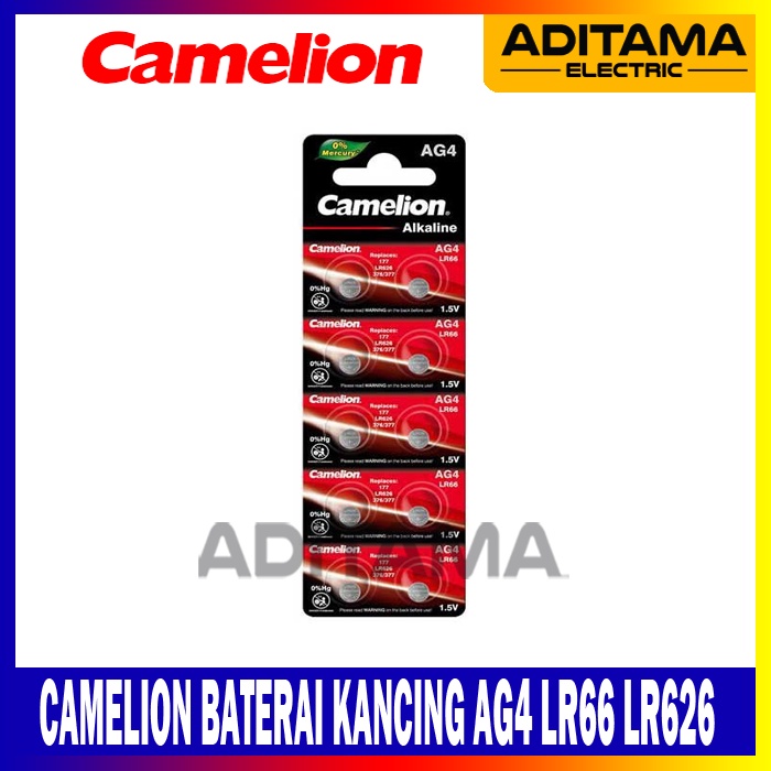 BATERAI JAM TANGAN AG4 LR66/CAMELION BATERAI KANCING AG4 LR626 377