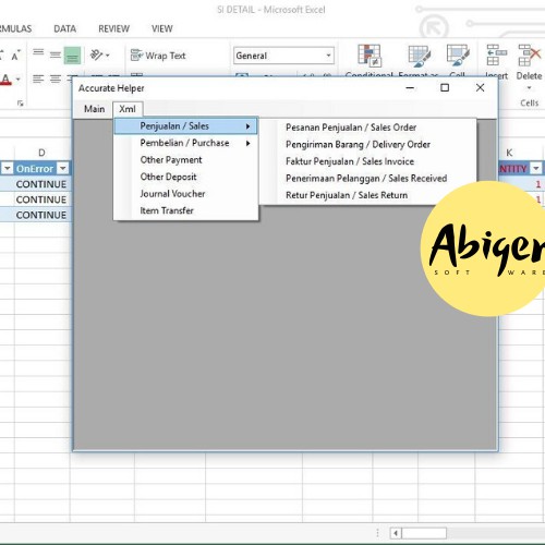 Software Ekspor Impor Transaksi Excel Ke Accurate- Accurate XML Helper