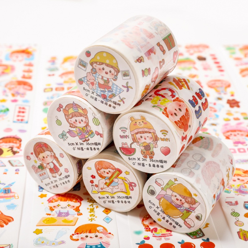 PAOPAO Roll Stiker Quality Washi Karakter Sangat Lucu