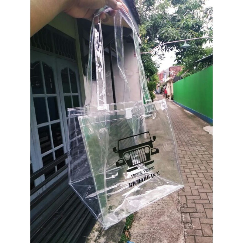 

24x24x24 Min Order 15pcs! Sablon Satu Warna Satu Sisi! Tas Mika Kotak Nasi! Tas Kotak Nasi Sablon!