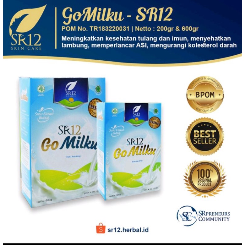 

Sr12 Go Milku Susu Kambing 600gr