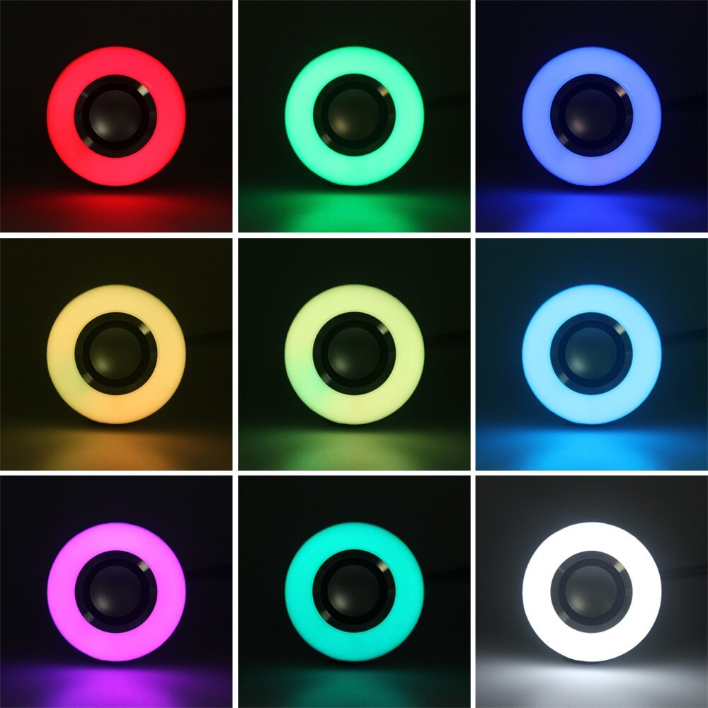 [ BISA COD ] BOHLAM 2 in 1 Speaker Bluetooth Lampu LED Disco RGBW 6w Remote Control 6watt Music Bulb RGB