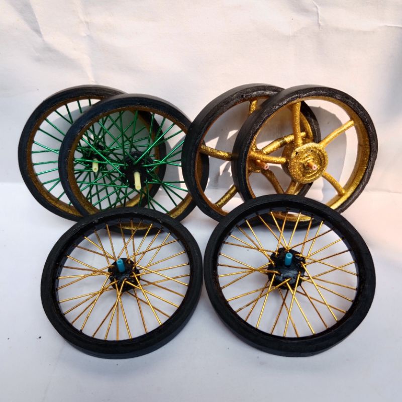 MINIATUR VELG roda motor handmade detail ok bayar di tempat