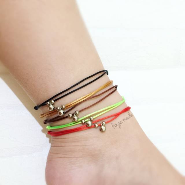 GELANG KAKI TALI KERINCING / handmade anklet