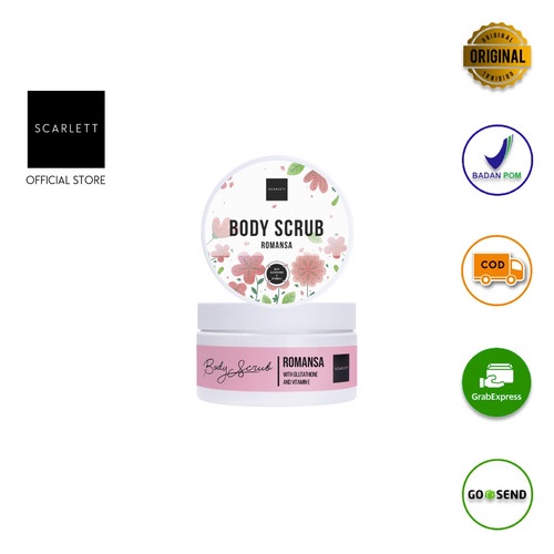 SCARLETT Whitening Body Scrub Lulur Romansa Coffee Pomegrante - Coffe Pomegrante Romansa Skrub Badan