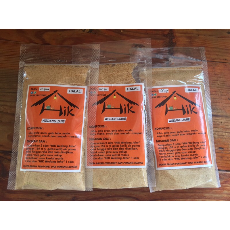 

Jahe Instan/HIK Wedang Jahe/Jahe Bubuk - 100gram