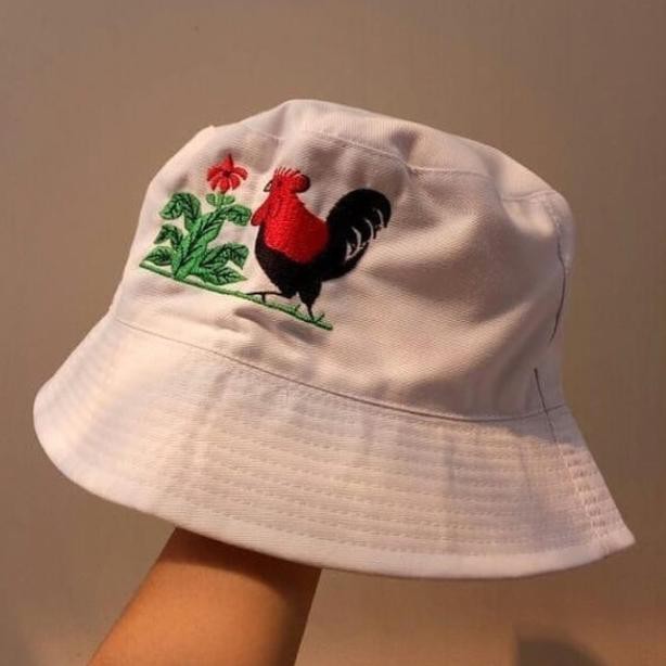 bucket hat ayam jago