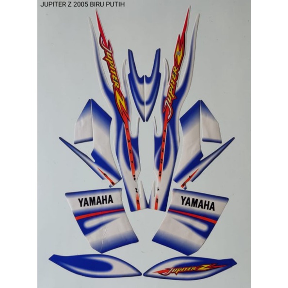STRIPING JUPITER Z 2005 PUTIH BIRU
