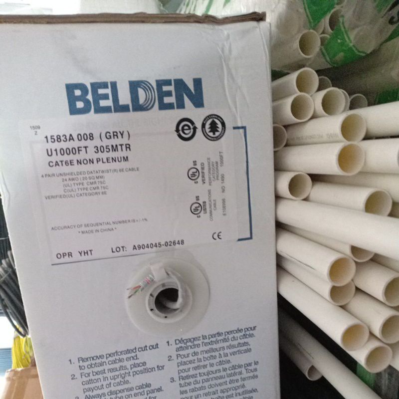 Kabel Belden LAN UTP Cat 6 / Cat6 / Cat6e / Cat 6e / Kabel data cat 6 Belden 305 m
