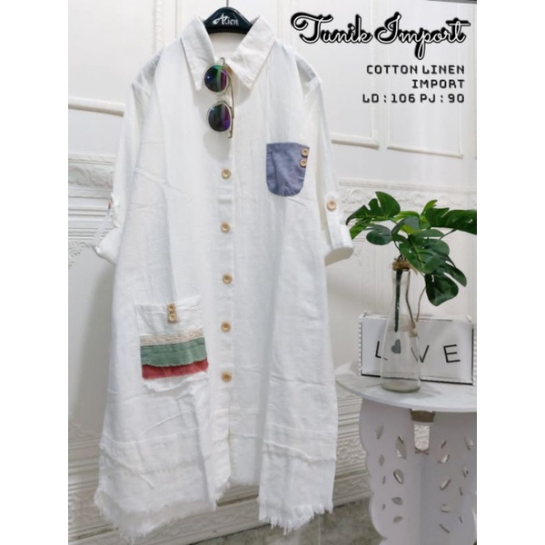 kemeja tunik lubana katun import