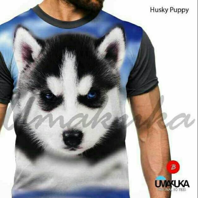 Kaos 3D Husky Puppy