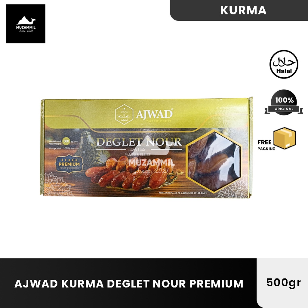 

Kurma Tunisia Tangkai 500gr Tunis Tangkai Deglet Nour Premium