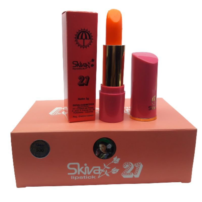 LIPSTIK SKIVA 21 WARNA 500 SERI PALING LARIS HARGA 1PCS WARNA AWET (skiva)
