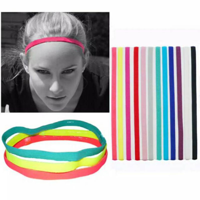 COD  / MINI HAIRBAND BANDO KEPALA / HEAD BAND SPORT OLAHRAGA / BANDO CEWEK COWOK / BANDANA SPORT WAN