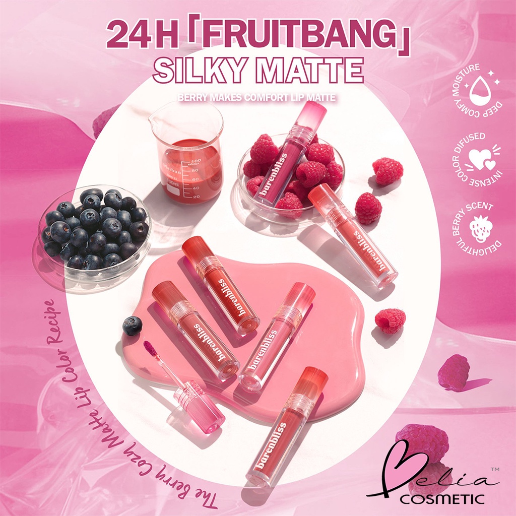 ❤ BELIA ❤ BNB Barenbliss Berry Makes Comfort Lip Matte | Lip Cream | Lip Velvet | Lipstick | BPOM