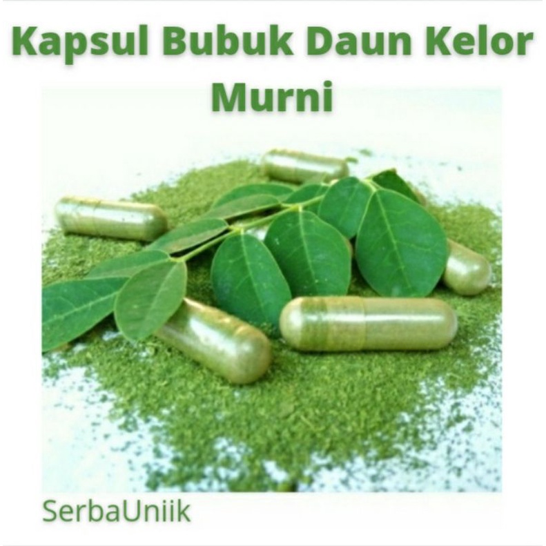 Daun Kelor Kapsul Herbal Antioksidan Anti Kanker Turunkan Kolesterol 1 Botol 50 Butir