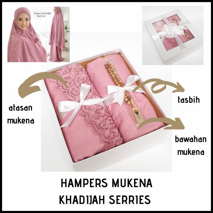 

Hampers Mukena Khadijah Sajadah Al Quran Free Box Cantik