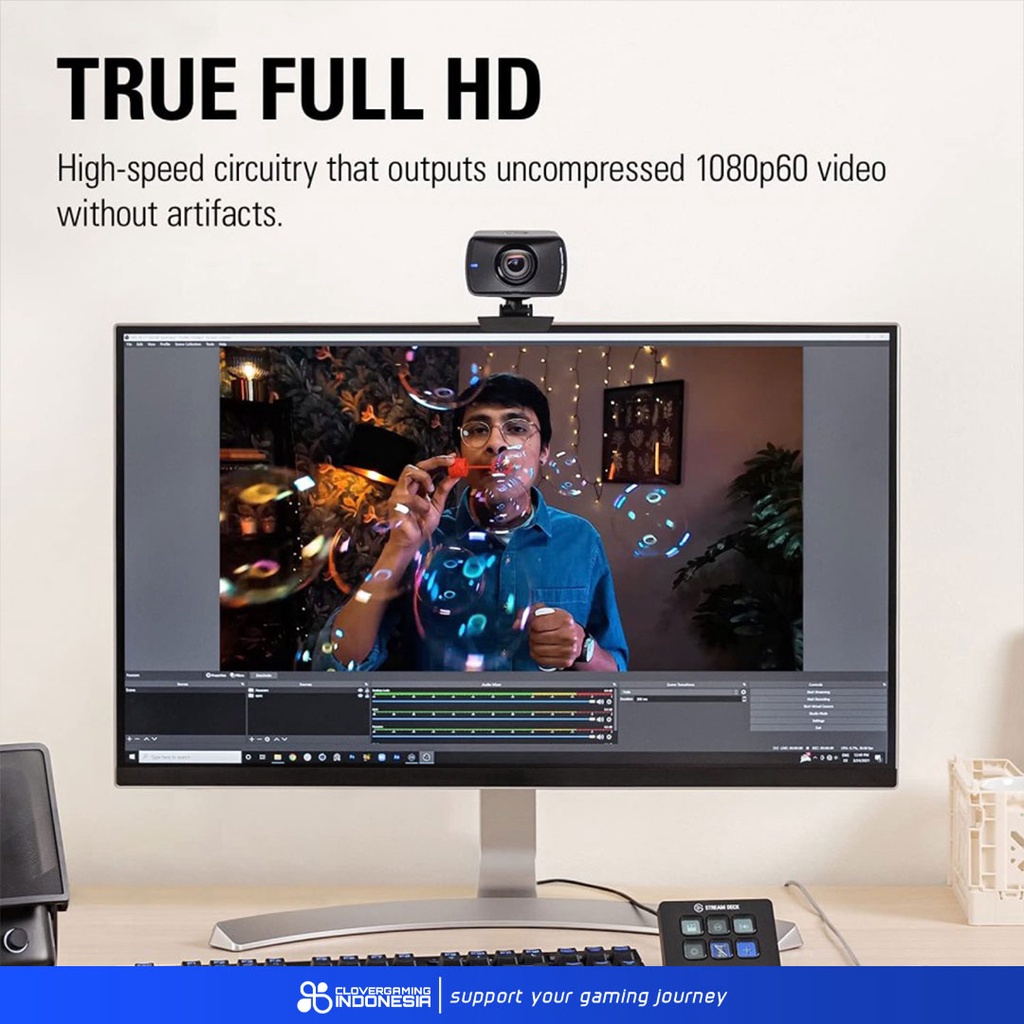 Elgato Facecam Face Cam FHD 1080P 60 FPS Streaming Premium Gaming Webcam 60fps