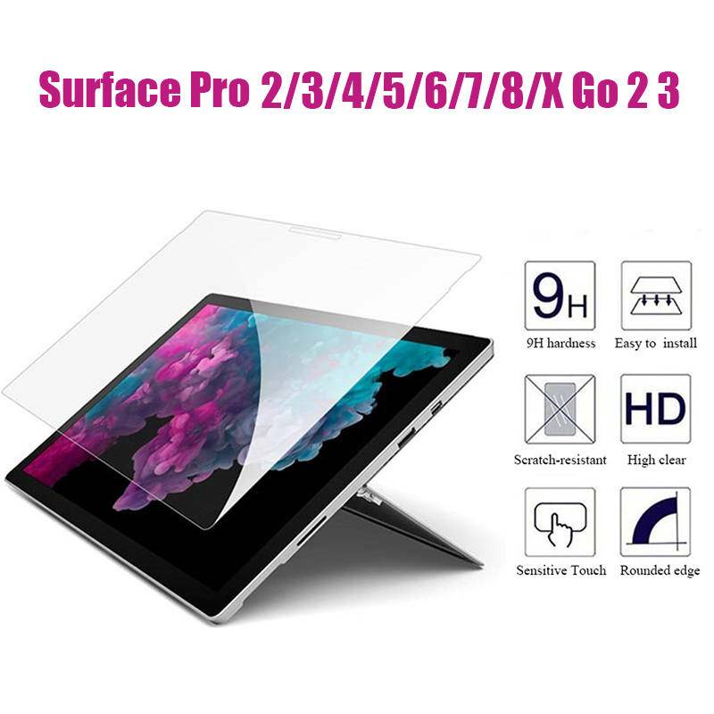 Pelindung Layar Tempered Glass Untuk Microsoft Surface Book Laptop 1 2 3 13.5 Microsoft Surface Pro 4 5 6 7x2021 13 12.3 Go 2 3 10.5 10.0