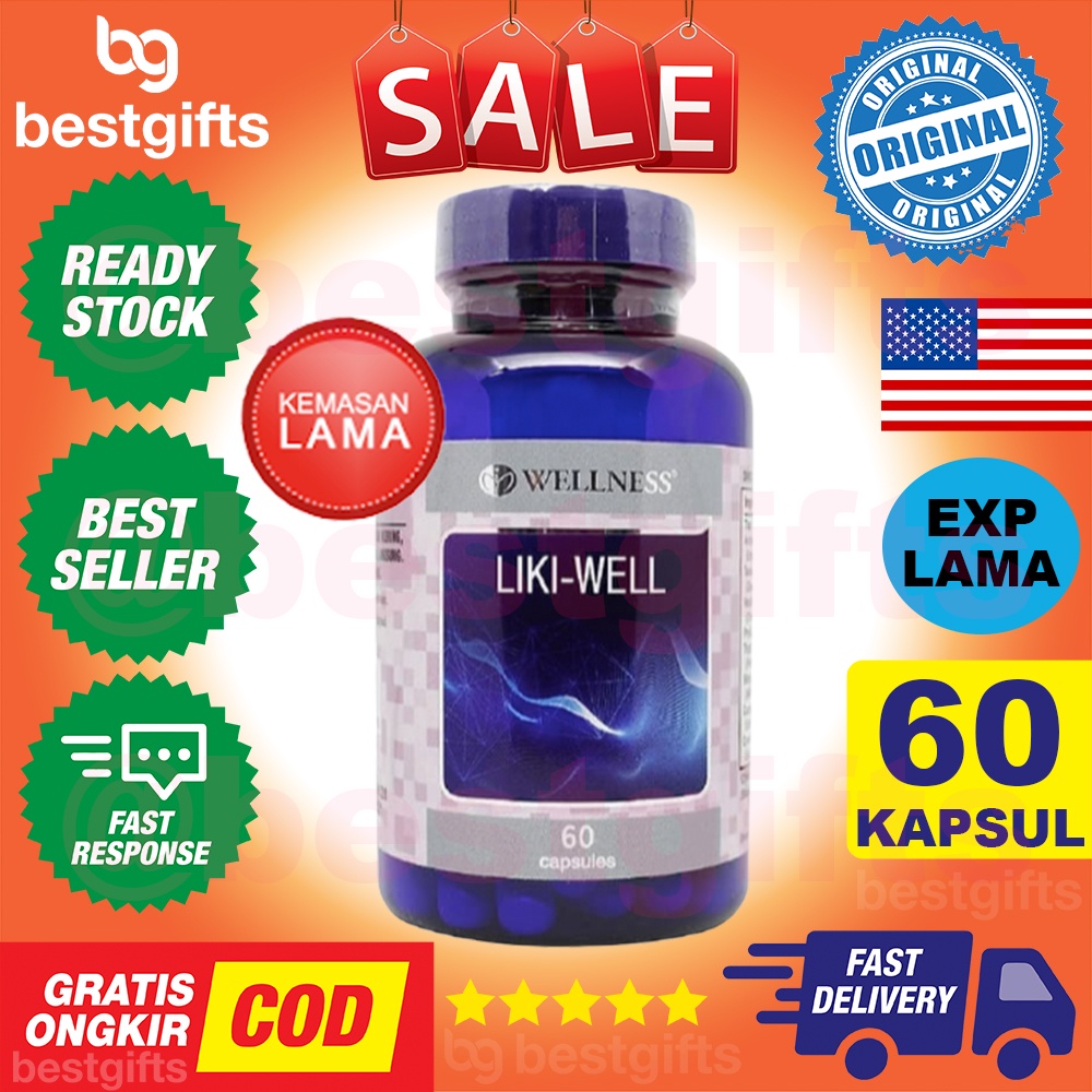 WELLNESS LIKI WELL VITAMIN MENGATASI BATU GINJAL EMPEDU DETOX HATI INFEKSI SALURAN KENCING 60 KAPSUL