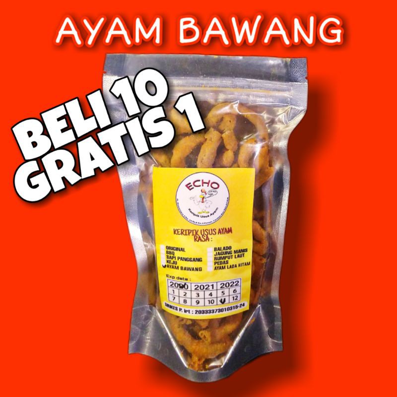 

KRIPIK USUS termurah KEMASAN 100g RASA AYAM BAWANG