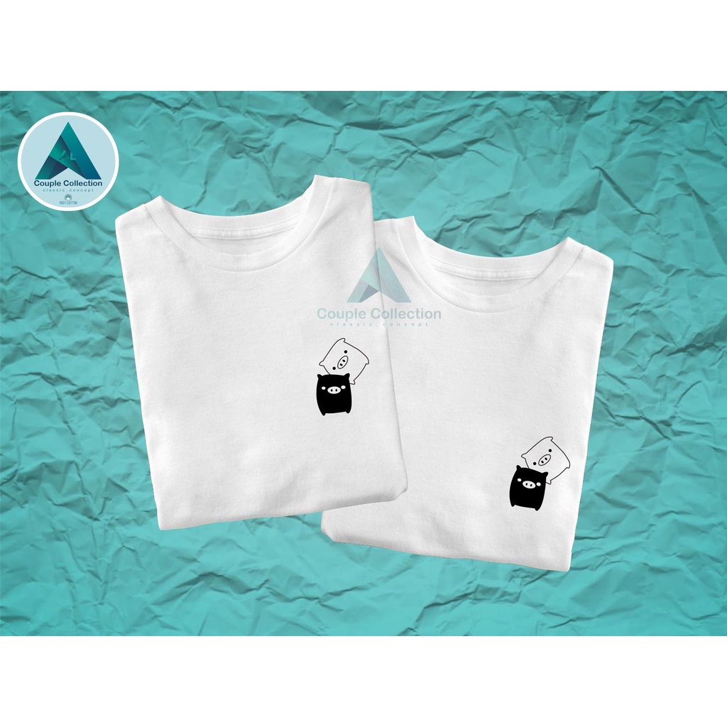 Kaos Couple Collection [BISA COD] Disign Monokuro Boo Dua [HARGA SATUAN] Baju couple / Setelan Coupl