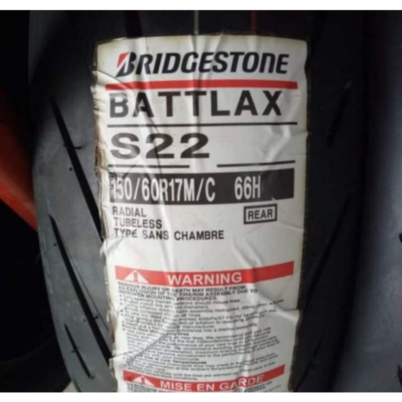 ban luar battlax s22 ukuran 150/60-17 ban tubeless