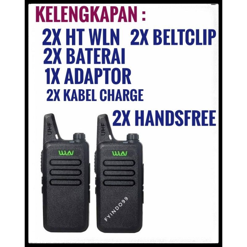 PROMO MURAH HT WLN KD-C1 UHF SEPASANG HITAM  HT WLAN SEPASANG HITAM GARANSI 1 TAHUN